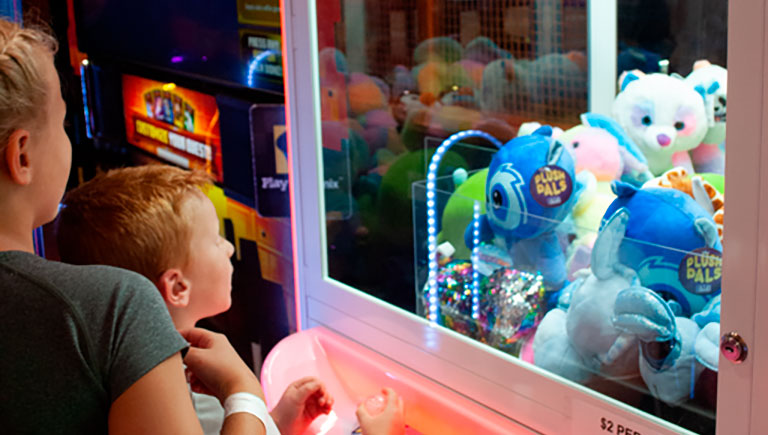 Guests Play Claw Game